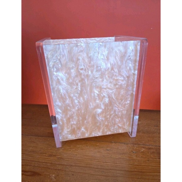Vtg L & R Enterprises Lucite Light Trash Waste Container Made In CA USA - Picture 2 of 14